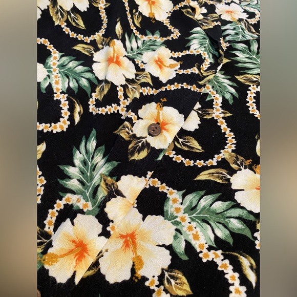 Denim & Supply Ralph Lauren Aloha Hawaiian Leopard print shirt floral EUC 🌺 XL - Picture 8 of 10